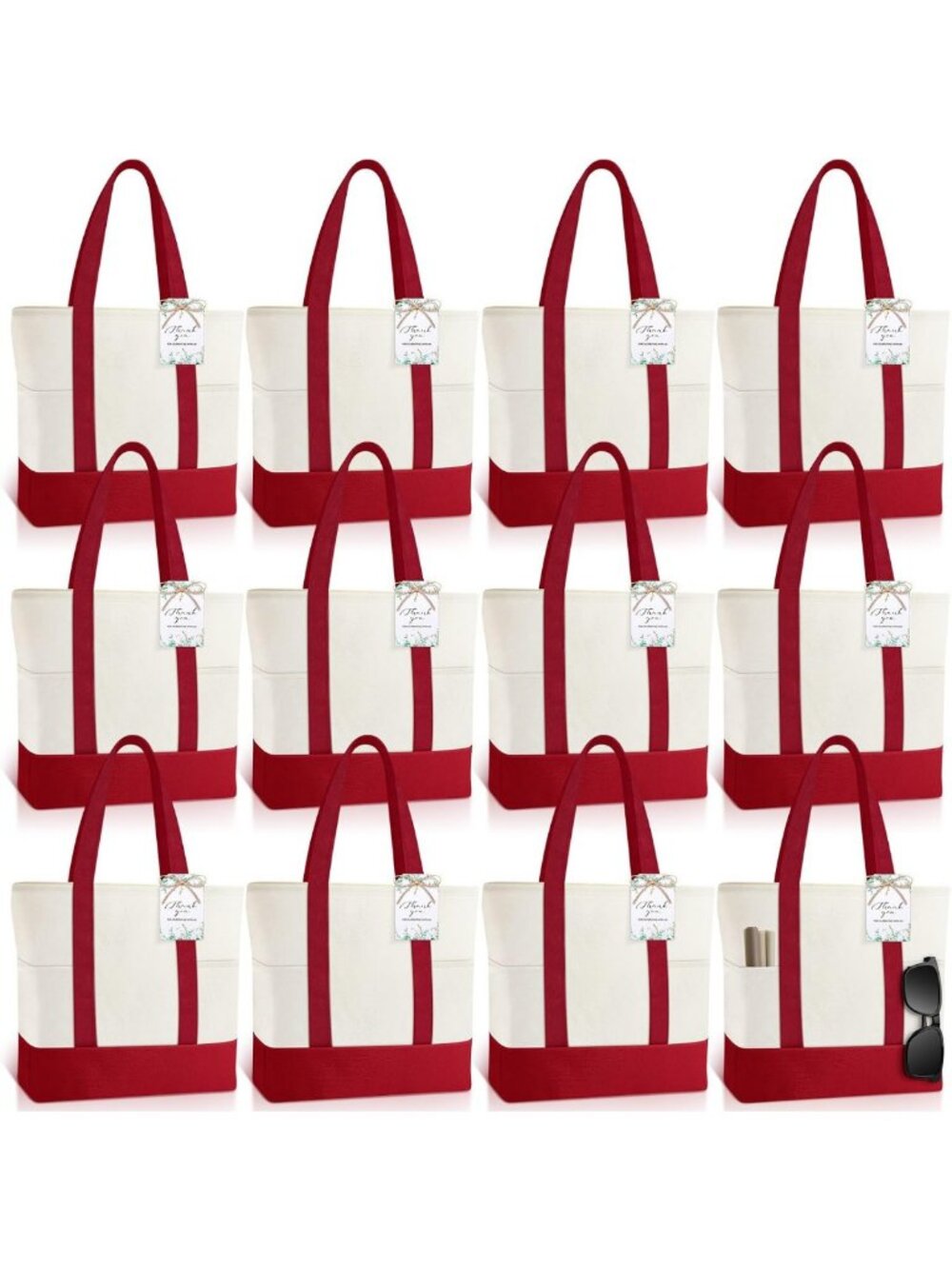 Stylish Mini Canvas Tote Bag with 2 Pockets - Perfect for Everyday Use!